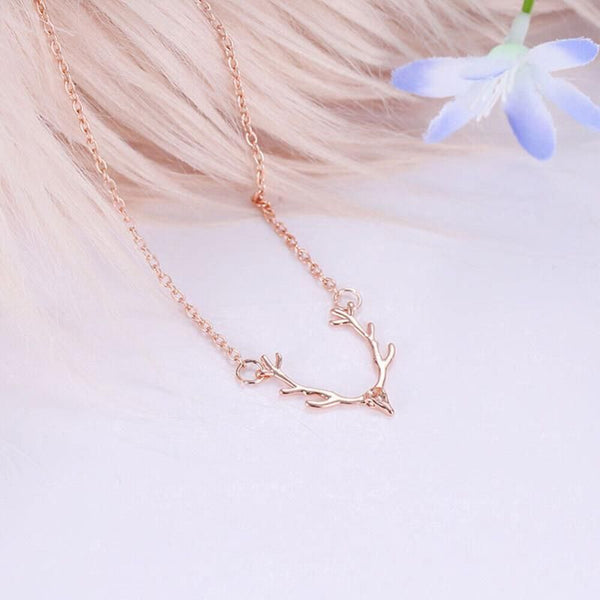 Christ Christmas Little Antler Deer Head Elk Necklace Classic Color Chokers Necklaces For Women